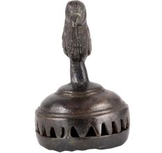 Bird Brass Vajri Foot Scrubber Rattle In Dark Finish