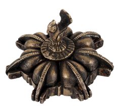 Brass Peacock Sindoor Dani With Black Finish
