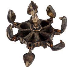 Brass Peacock Sindoor Dani With Black Finish