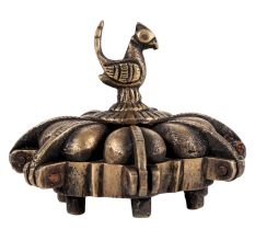 Brass Peacock Sindoor Dani With Black Finish