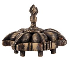 Brass Peacock Sindoor Dani With Black Finish