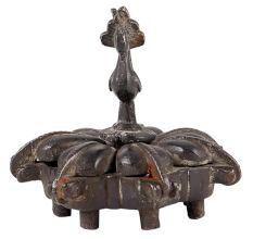 Old Brass Bird Figurine Tikka Or Sindoor Box