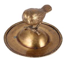 Brass Bird On A Raised Ball Plate