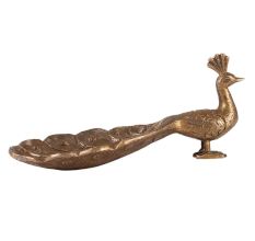BrassÂ Peacock Trinket Tray