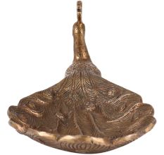 BrassÂ Peacock Trinket Tray