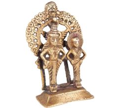 Brass Lord Bhagwan Vishnu Narayan and Laxmi Statue