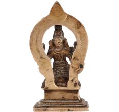 Brass Ganesha Statue Sitting With Prabhavali