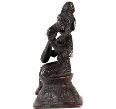 Brass Saraswati Idol With Veena