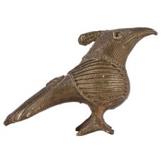 Brass Tribal Bird Figurine