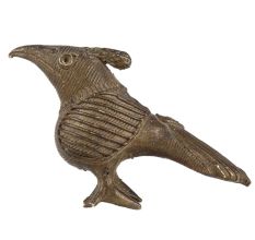 Brass Tribal Bird Figurine