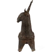 Brass Dhokra Tribal Art Reindeer Figurine