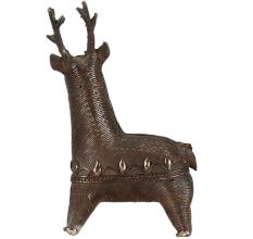 Brass Dhokra Tribal Art Reindeer Figurine