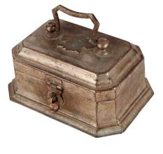 Old Brass Jewlry Box With Handle