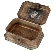 Old Brass Jewlry Box With Handle