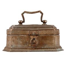 Old Brass Jewlry Box With Handle