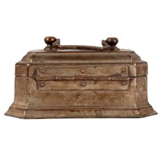 Old Brass Jewlry Box With Handle