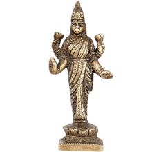 Brass Laxmi Mata Statue With Four Arms