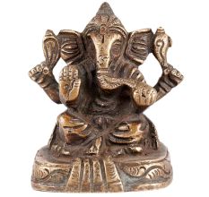 Mangal Murti Lord Ganesha Statue Sitting on Singhasan