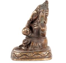 Mangal Murti Lord Ganesha Statue Sitting on Singhasan
