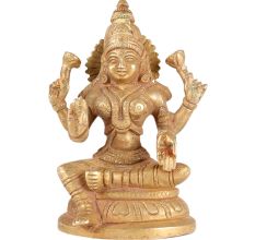 Brass Laxmi Goddess Of Wealth Statue