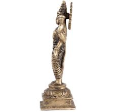 Brass Standing Laxmi Statue