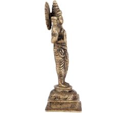 Brass Standing Laxmi Statue