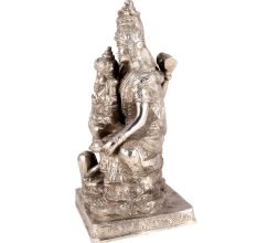 Brass Shiv Parivar Statue In Dark Finish