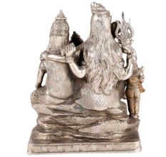 Brass Shiv Parivar Statue In Dark Finish