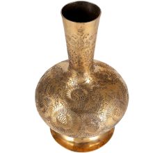 Brass Rose Design Flower Vase
