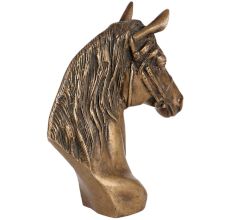 Brass Horse Bust With  Antique finish