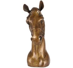 Brass Horse Bust With  Antique finish