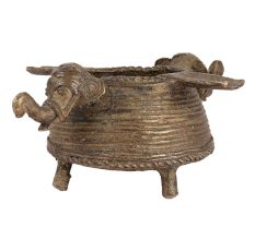 Brass Elephant Dhokra Ashtray