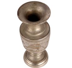 Brass Flower Vase With Bird Coconut Tree Motif
