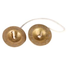 Brass Manjeere Hand Chimbals For Kirtan (In Pair)
