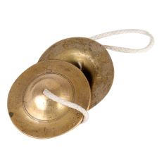 Brass Manjeere Hand Chimbals For Kirtan (In Pair)