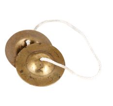 Brass Manjeere Hand Chimbals For Kirtan (In Pair)