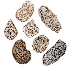 Set Of 7 Piece New Wooden Printing Block