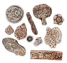 Set Of 11 Piece New Wooden Printing Block