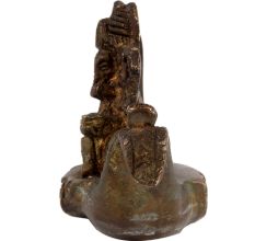Brass Ganesha Statue On Peacock Boat Writing A book