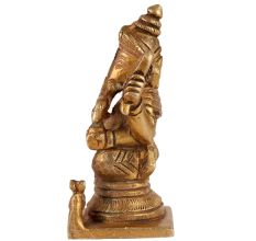 Brass Lord Ganesha Statue In Antique Finish