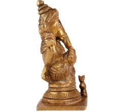 Brass Lord Ganesha Statue In Antique Finish