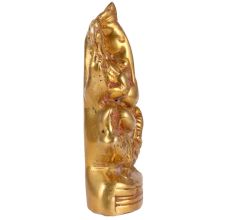 Brass Ganesha Idol seated On A Big Rat
