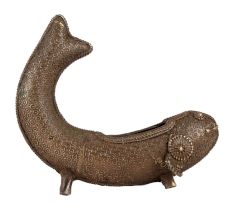 Brass Ash Tray Candle StandÂ WithÂ Fish Figure