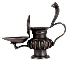 Brass Cobra Head Pot Diya Oil Lamp