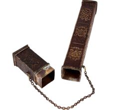 Tibetan Buddhist Copper Incense Case