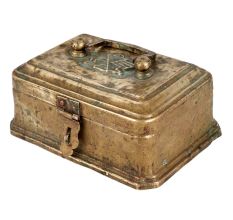 Brass Trinket Box  with Hinged Lid And Latch