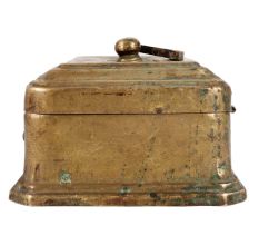 Brass Trinket Box  with Hinged Lid And Latch