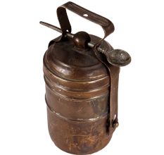 Brass Tiffin Box Or Dabba With Spoon