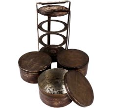 Old Brass 3 Storage Â Lunch Or Tiffin Box