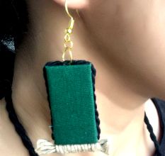 Green MetalicÂ CombinationÂ NeckpieceÂ WithÂ EarringsÂ Set